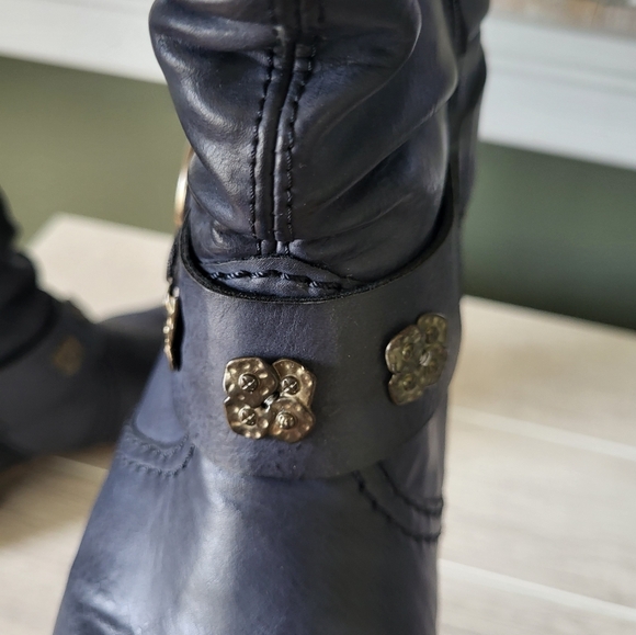 Rieker Women Peggy Blue Ankle Winter Boots Buckle Side Zipper 5.5 US 36 EU - Picture 6 of 10